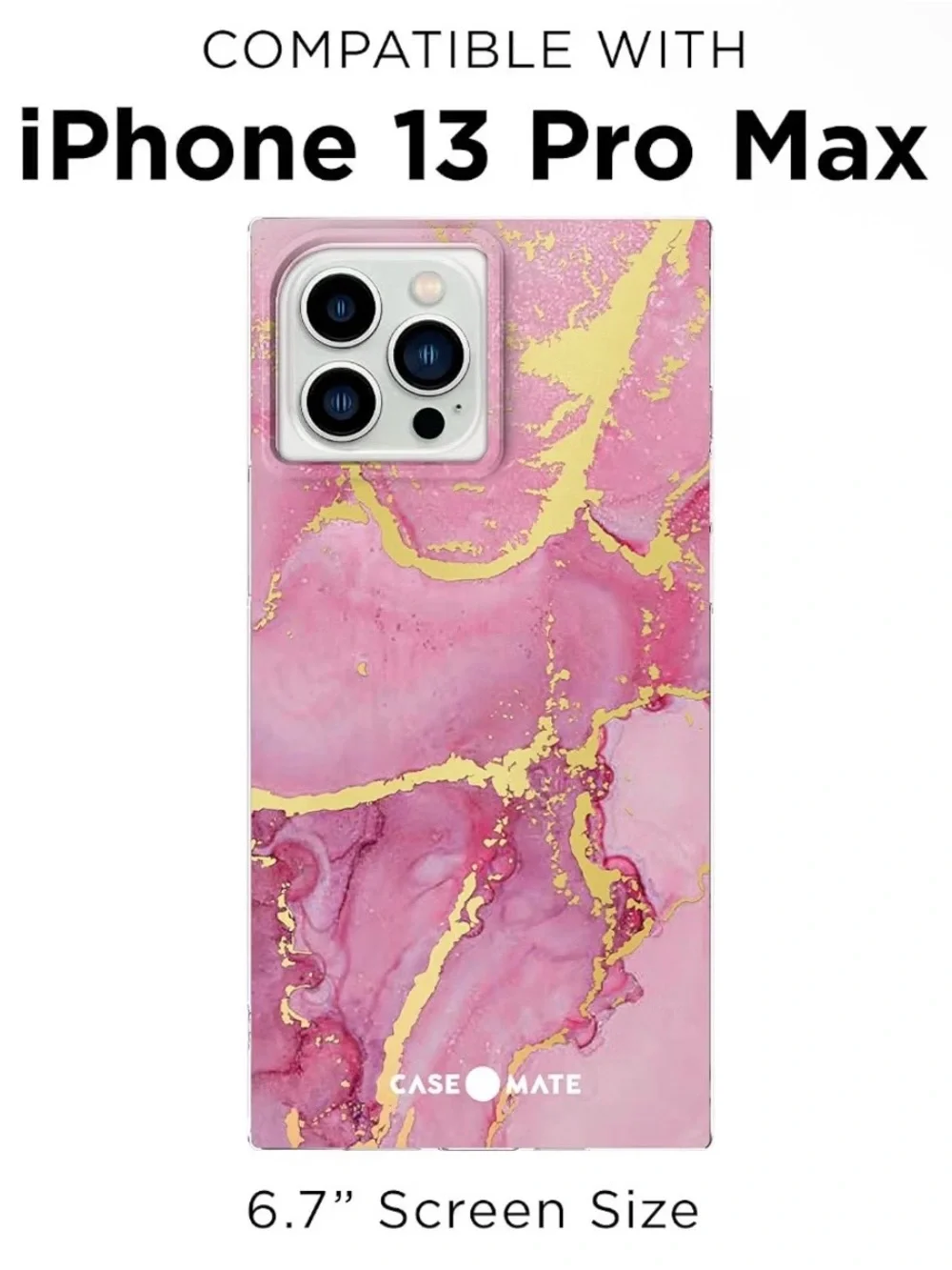 Case-Mate Pink & Gold Marble Phone Case- iPhone 13 Pro Max / iPhone 12 Pro Max